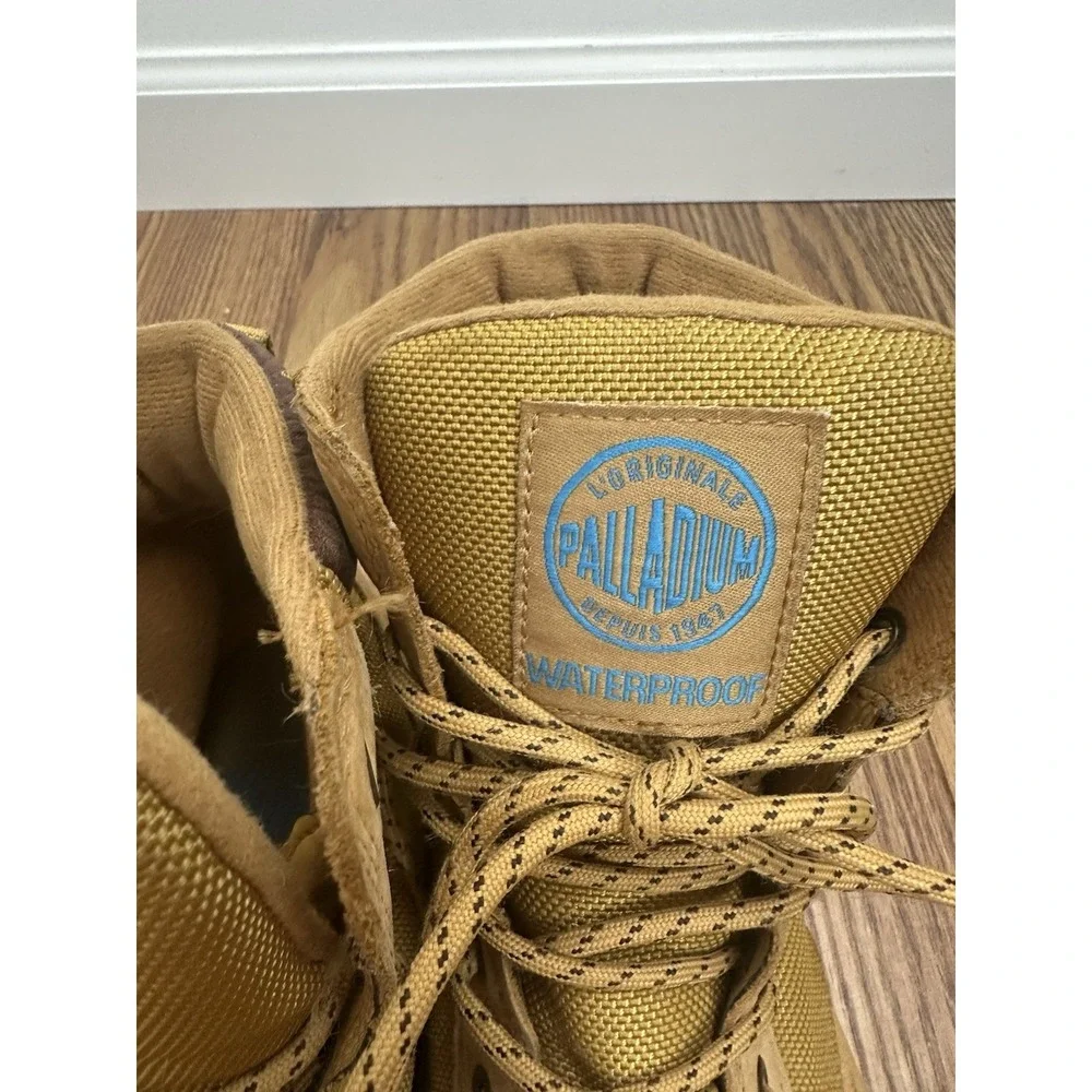 Palladium Pampa Sport Cuff WPN Men's Waterproof Boots Size 10.5 Amber Gold